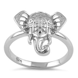 Sterling Silver Elephant Boho Ring